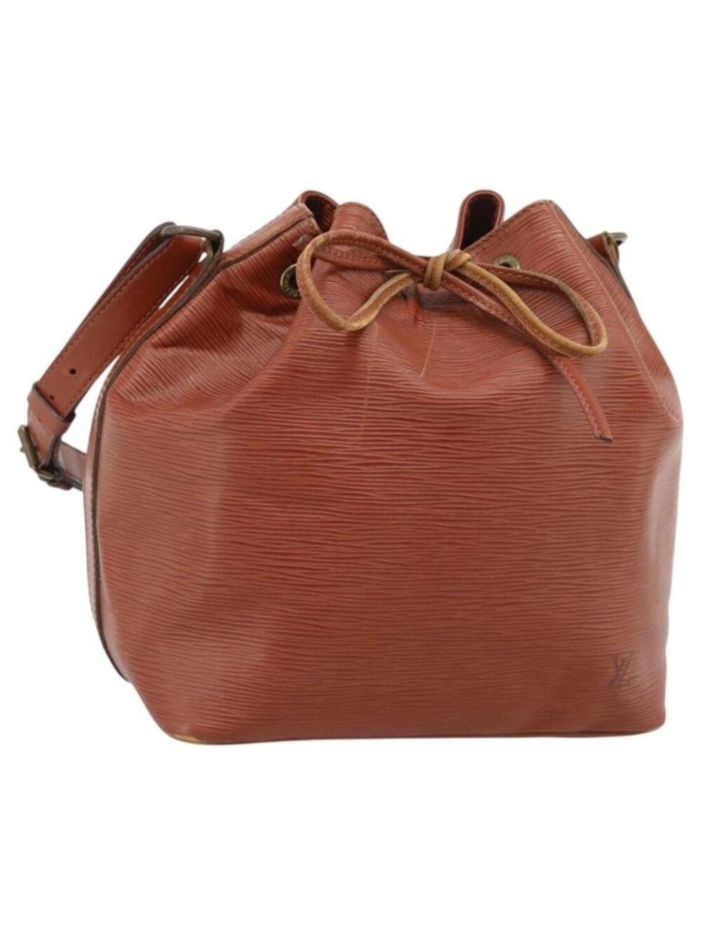 Authentic LOUIS VUITTON Epi Petit Noe Shoulder Bag Brown M44103 LV